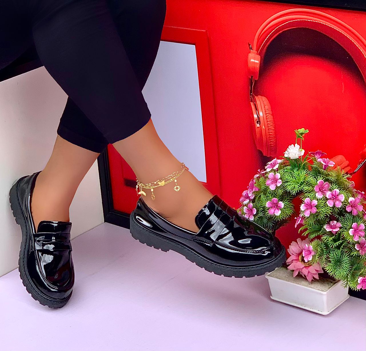 Women's black loafer